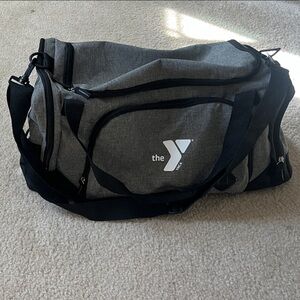 Brand New YMCA Gray Duffel Bag